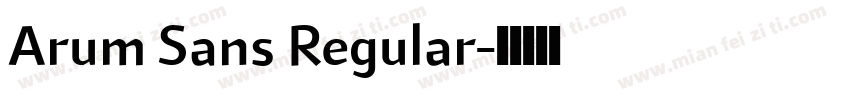 Arum Sans Regular字体转换